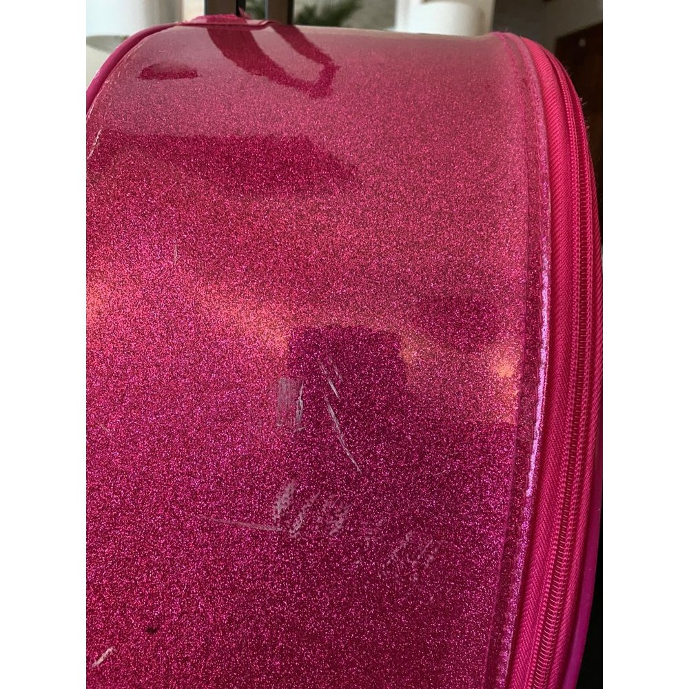Disney Store 11 Princess Rolling Luggage Kids Pink Travel Suitcase 16 x 14.5 x 7 - Picture 15 of 16